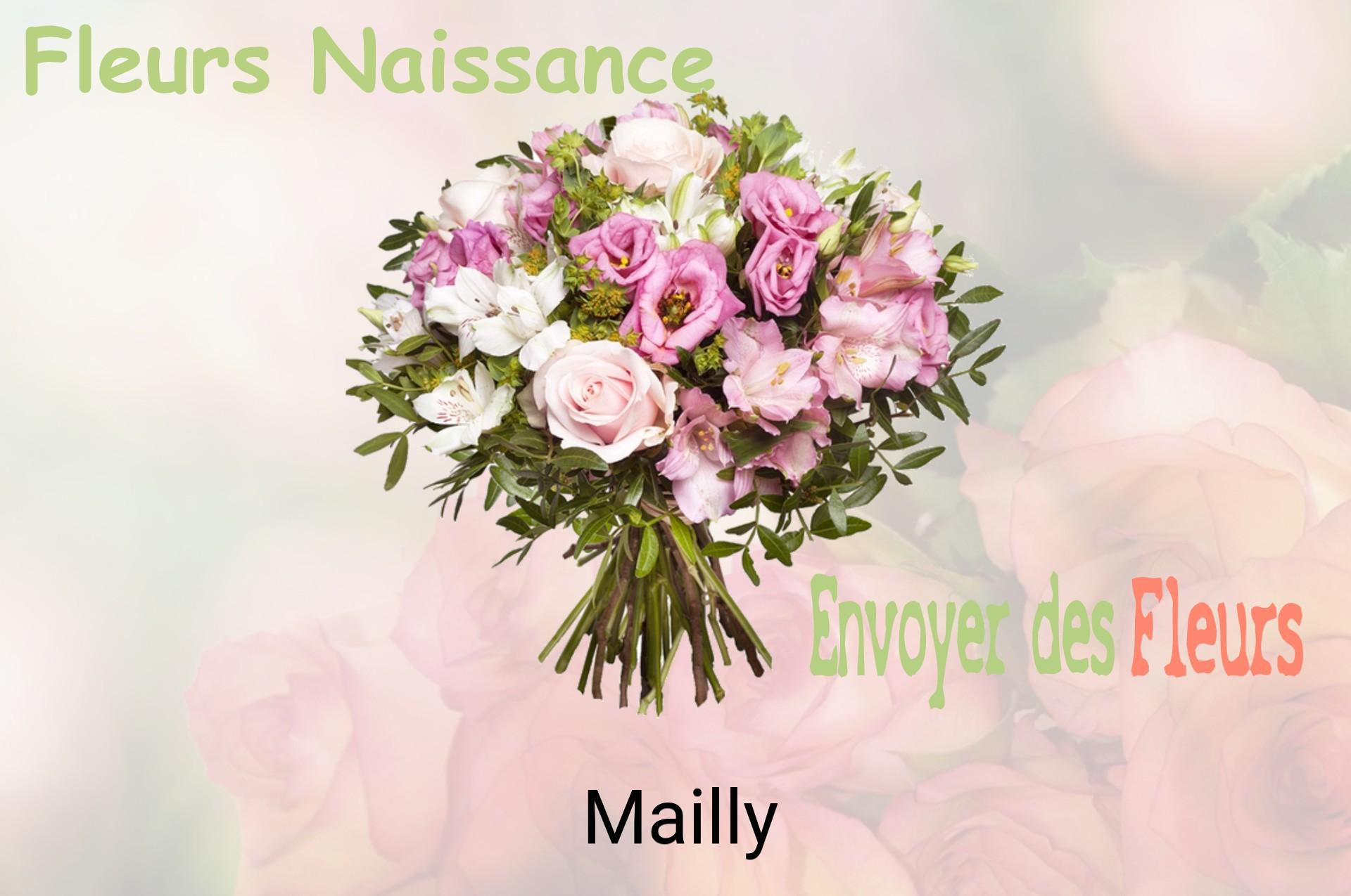 Bouquet de fleurs de naissance livré à Mailly